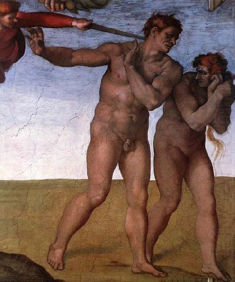 Expulsion from Garden of Eden, Michelangelo Buonarroti